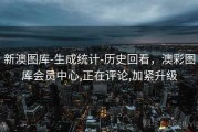 新澳图库-生成统计-历史回看，澳彩图库会员中心,正在评论,加紧升级