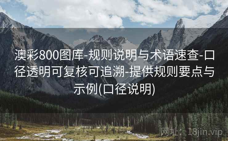 澳彩800图库-规则说明与术语速查-口径透明可复核可追溯-提供规则要点与示例(口径说明)
