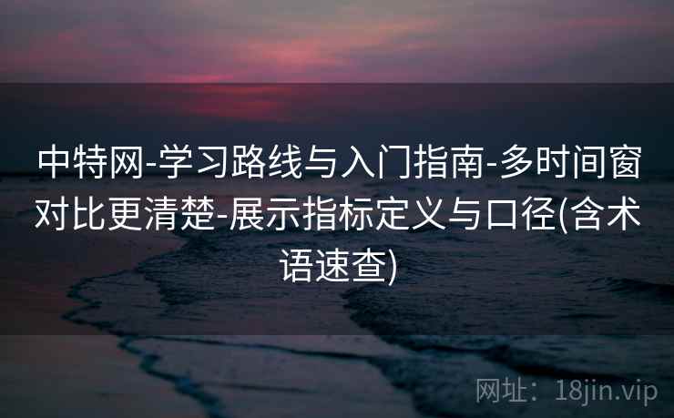 中特网-学习路线与入门指南-多时间窗对比更清楚-展示指标定义与口径(含术语速查)